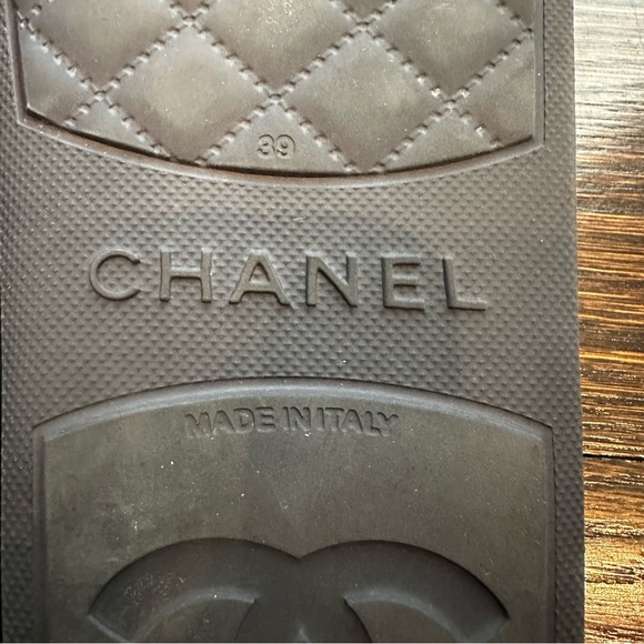 Chanel CC Flat Slide Rubber Sandals - Picture 8 of 13